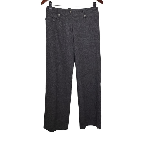 MEXX Wool Grey Trouser Pants Size 4 Sophisticated Collegiate Preppy Neutral - Picture 1 of 10